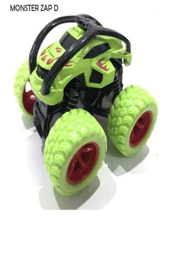 IndusBay® Inertia Friction 4X4 Wheel Monster Truck Offroad Zap Cars Push and Go Toy Trucks Friction Powered Cars 4WD 4 Wheel Drive Vehicles for Toddlers Children Boys Girls Kids Gift, Green - Image 5